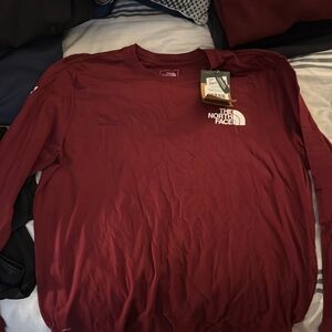 North Face Long Sleeve Maroon Cordovan Shirt